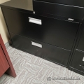 Staples Black 2 Drawer Lateral File Cabinet, Locking